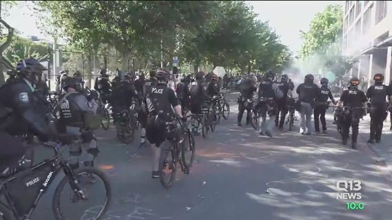 Trail of destruction after riot on Capitol Hill