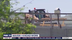 Major roadwork underway along Interstate 4 in Orlando