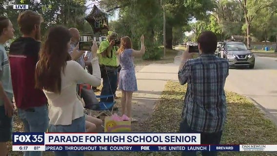 Parade held for high school senior who has overcome adversity