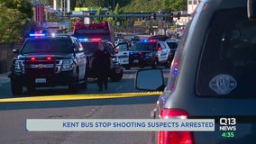2 suspects arrested in connection with Kent bus stop shooting