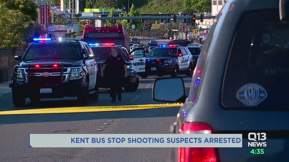 2 suspects arrested in connection with Kent bus stop shooting