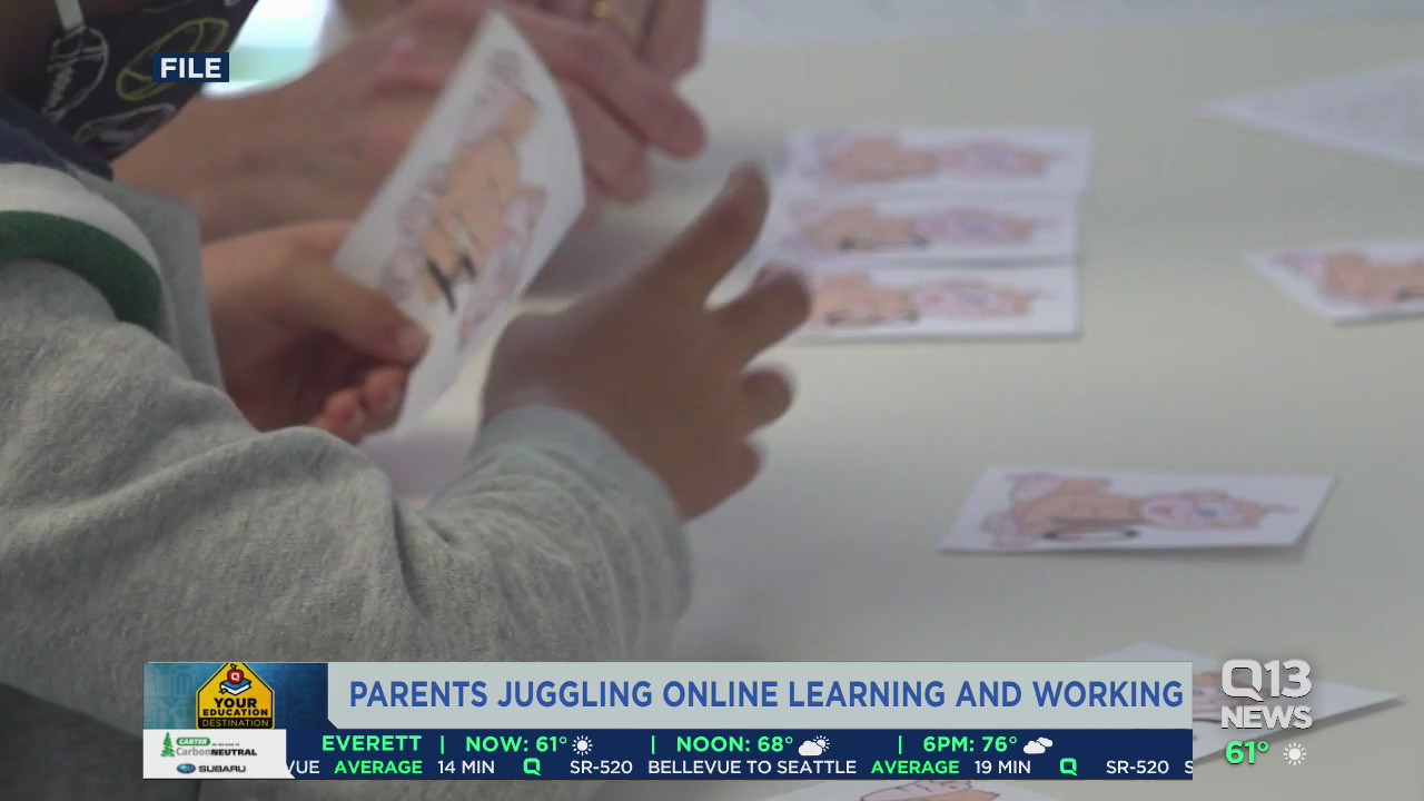 Parents trying to juggle remote learning and full time jobs