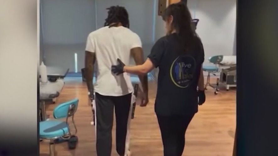 Man undergoes limb-lengthening surgery