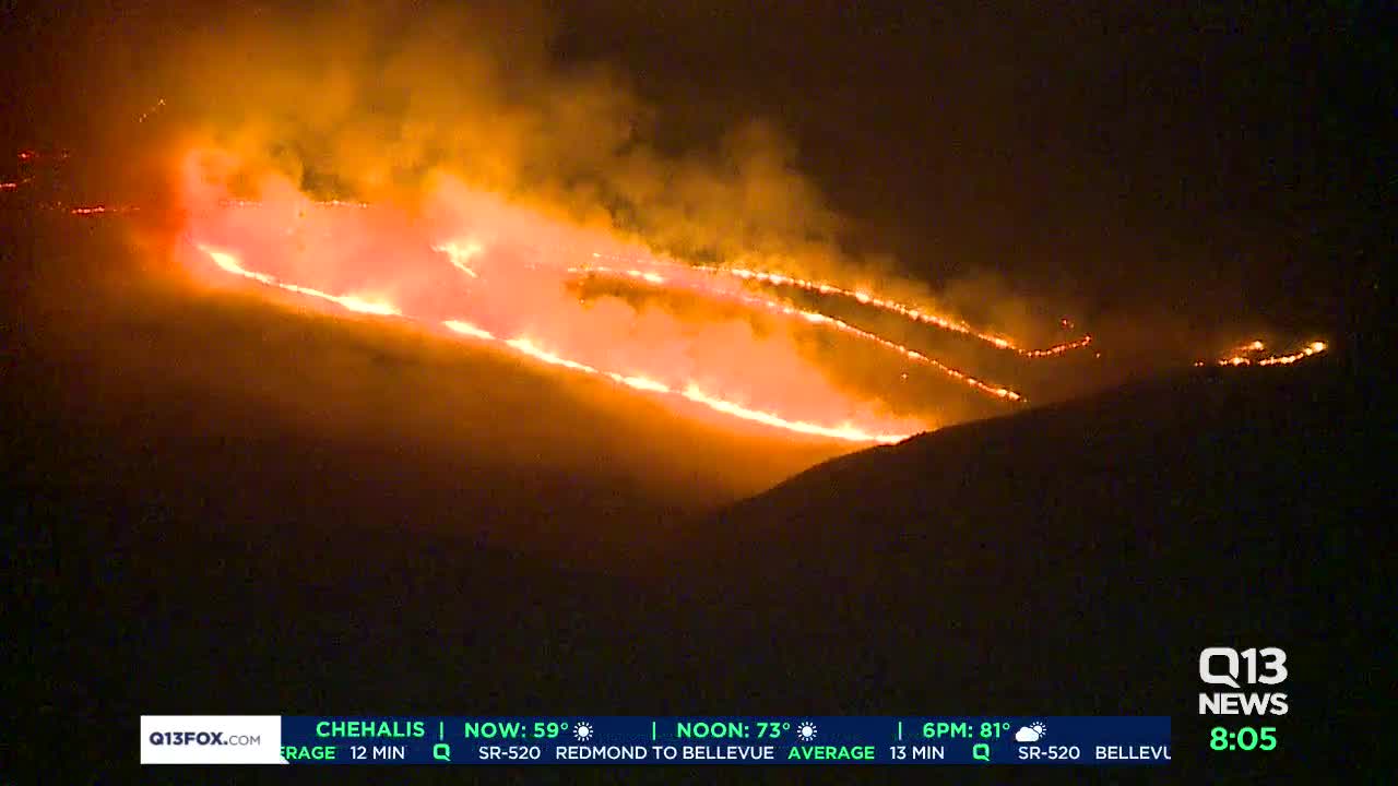 Evans Canyon fire inching closer to homes