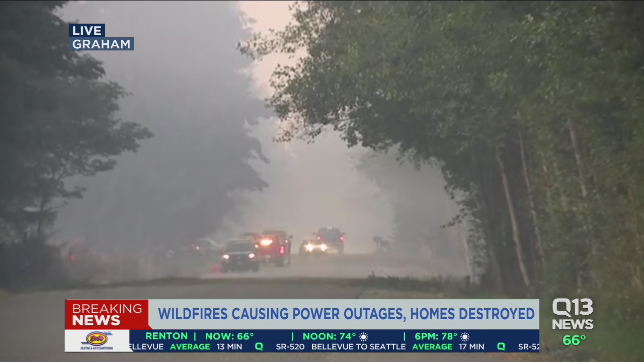 Eight homes destroyed in Graham wildfire