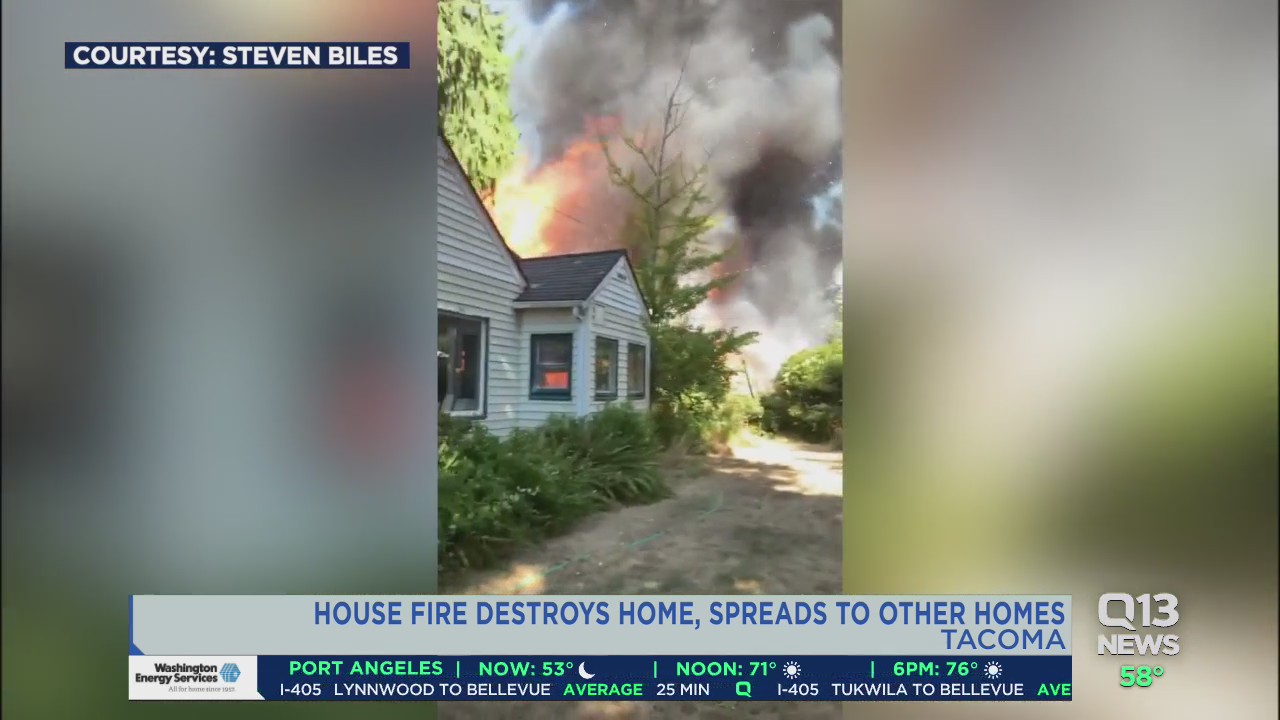 Fire destroys one home, spreads to others
