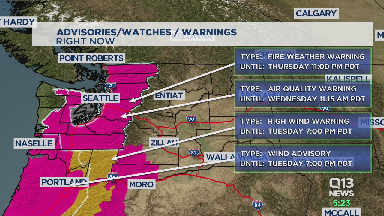 Erin's Tuesday evening weather forecast