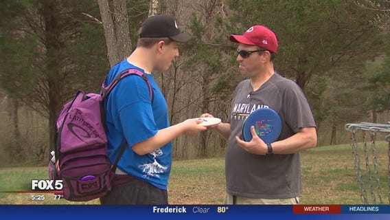 Md. father and son with autism bond every afternoon with disc golf