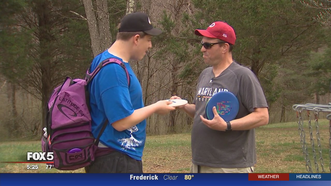 Md. father and son with autism bond every afternoon with disc golf