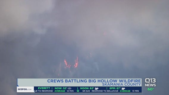 Large wildfire growing in Southwestern Washington