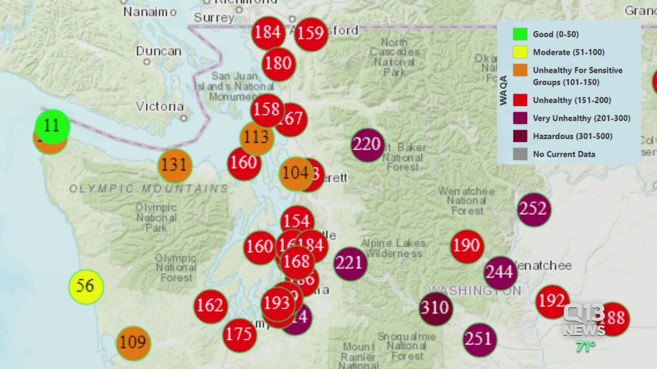 Smoke lingers, but rain showers are on the way