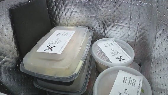 Making food deliveries in the heat