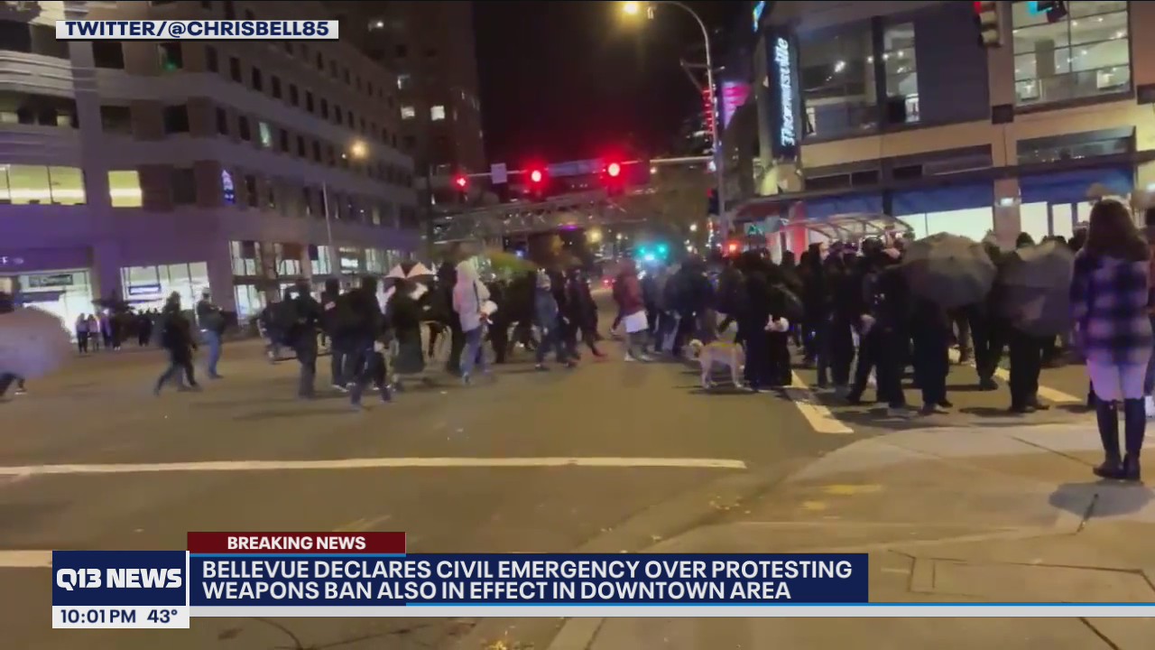 Civil emergency declared in response to dueling protests