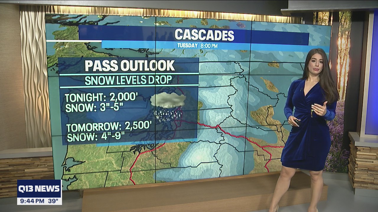 Mountain passes expect several inches of snowfall