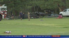 1 killed, 2 others hurt after military helicopter crashes on Md. golf course