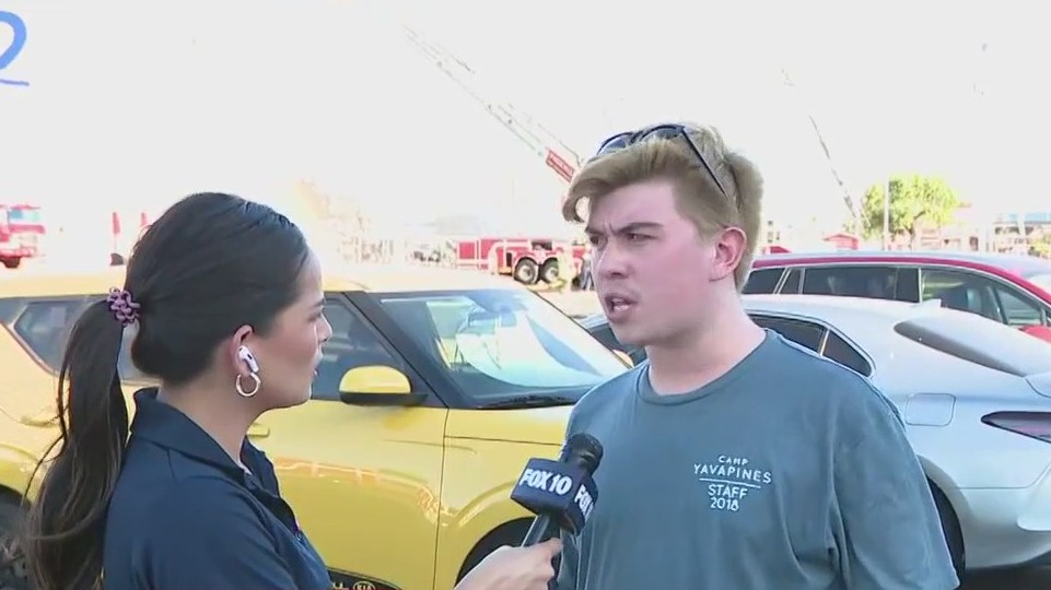 Witness talks about what he saw during large Phoenix fire