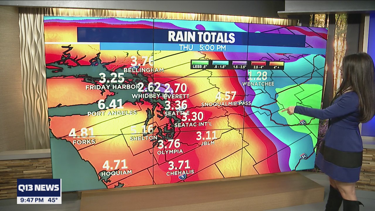 Winter storm warning for Cascades, rain and wind in lowlands