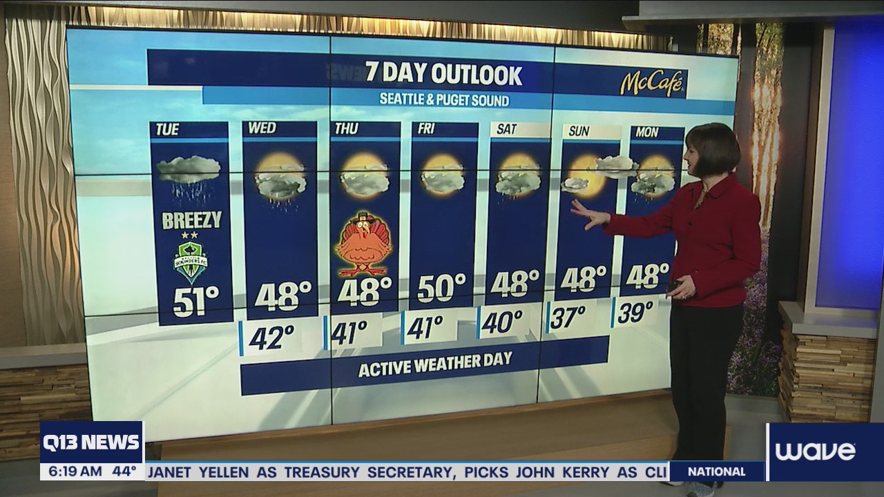 Rain on the way, but dry for Thanksgiving