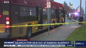 Suspect on the run after stabbing man on bus in SeaTac