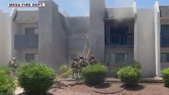 Family rescued from Mesa apartment fire