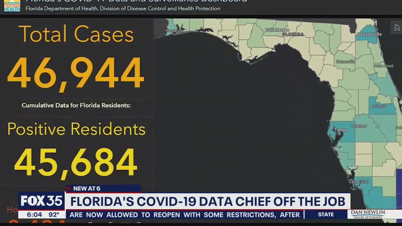 Florida's COVID-19 data chief off the job