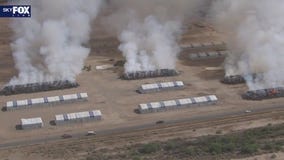 Haystack fires burn in Casa Grande