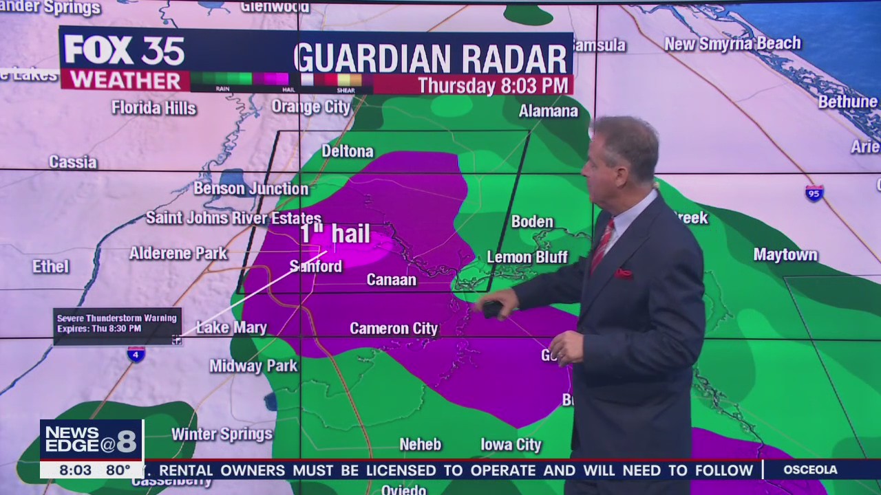Evening storms deliver hail