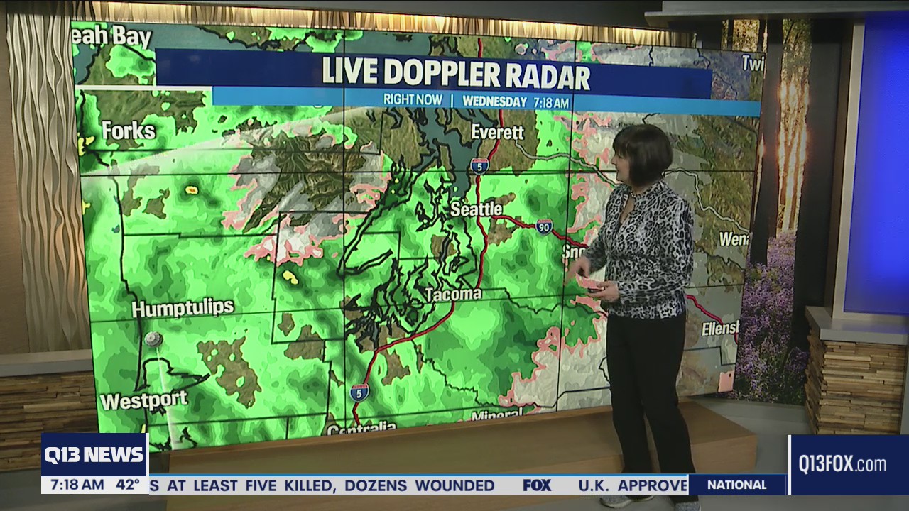 Rainy and breezy in the lowlands Wednesday