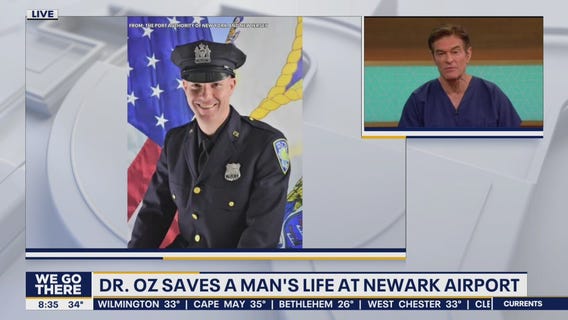 Dr. Oz saves a man's life at the Newark Airport