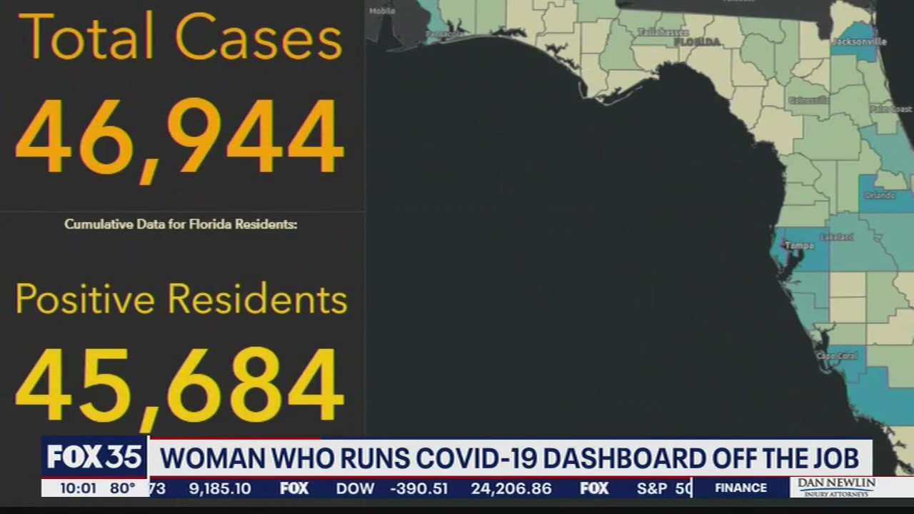 Woman who ran Florida COVID-19 dashboard off the job