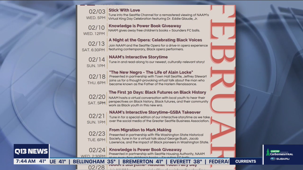 Virtual Black History Month events at the Northwest African American Museum