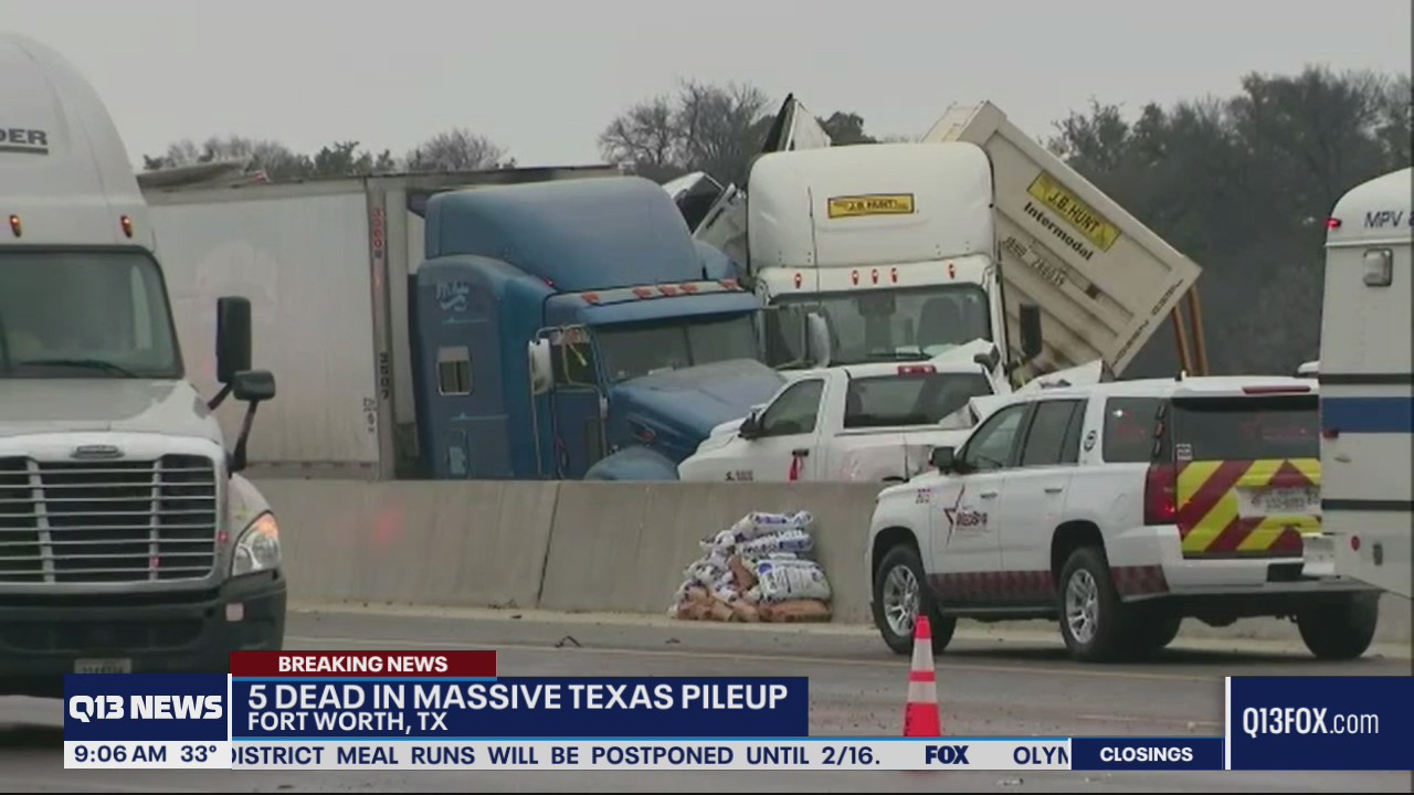 At least five dead in massive Texas pileup