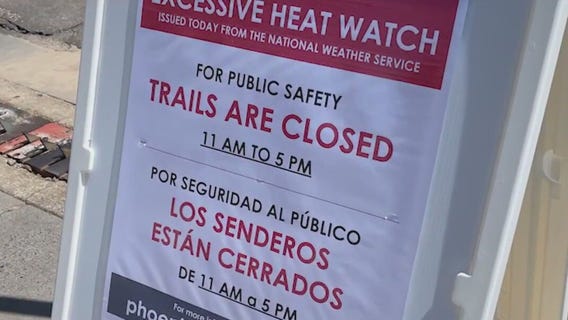 Phoenix hiking trails to close during heat warning
