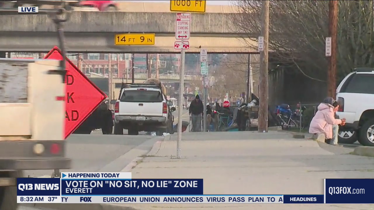 Everett council to vote on 'no sit, no lie' ordinance