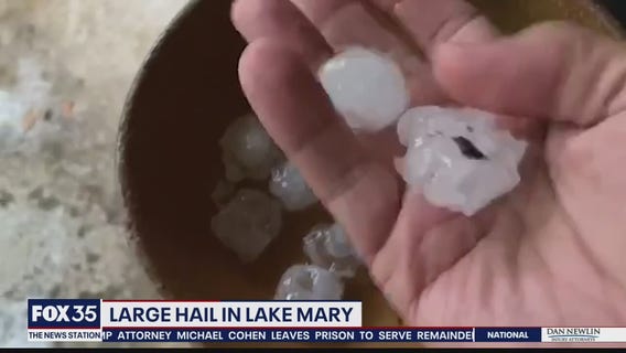 Storms bring large hail