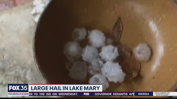 Evening storms deliver hail