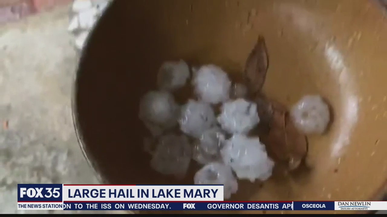 Evening storms deliver hail