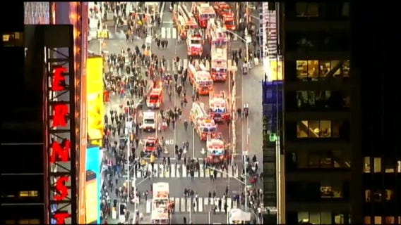 SkyFoxHD: Times Square fire