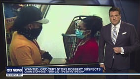 Grocery store robbery suspects wanted