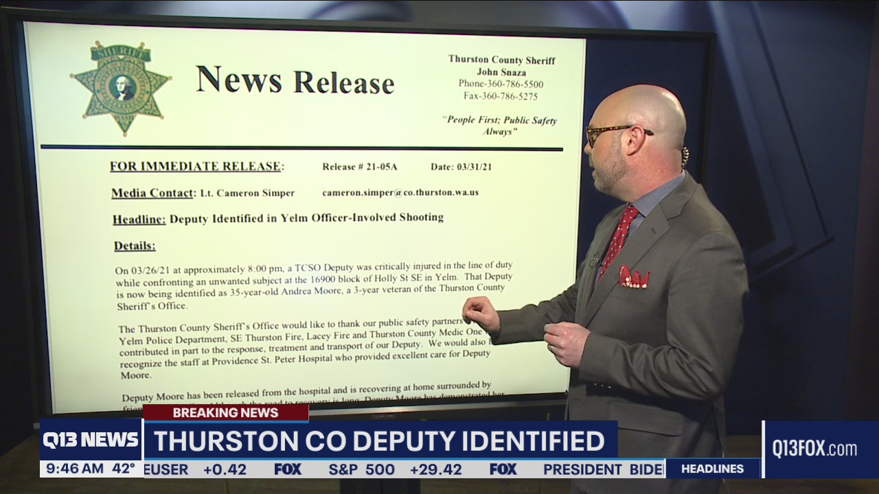 Thurston County deputy injured in police shooting identified