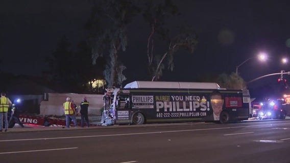 City bus crashes into Glendale house