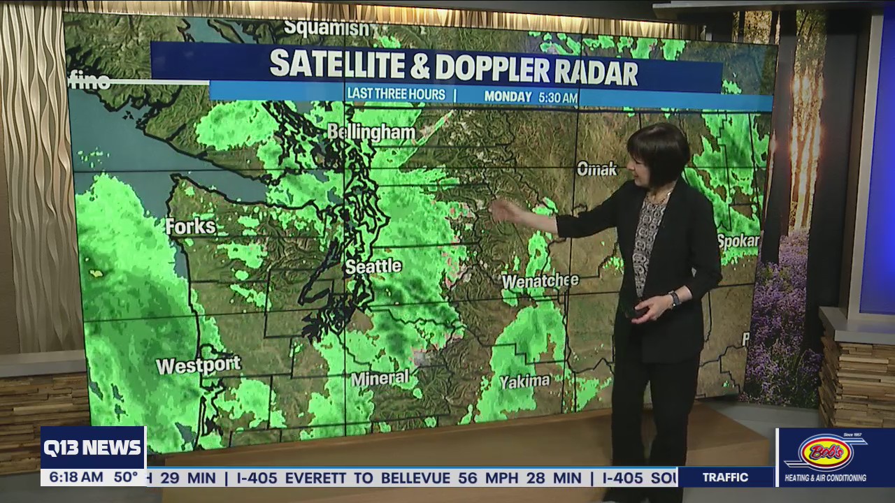 Mostly cloudy with chance of showers Monday