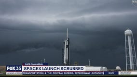 SpaceX launch scrubbed because of bad weather