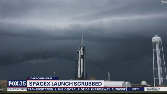 SpaceX launch scrubbed because of bad weather