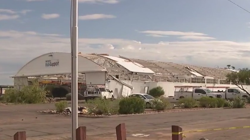Monsoon rips through Falcon Field Airport