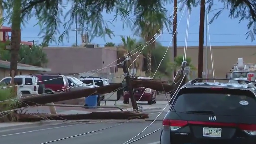 AZ monsoon storm damages planes, power lines