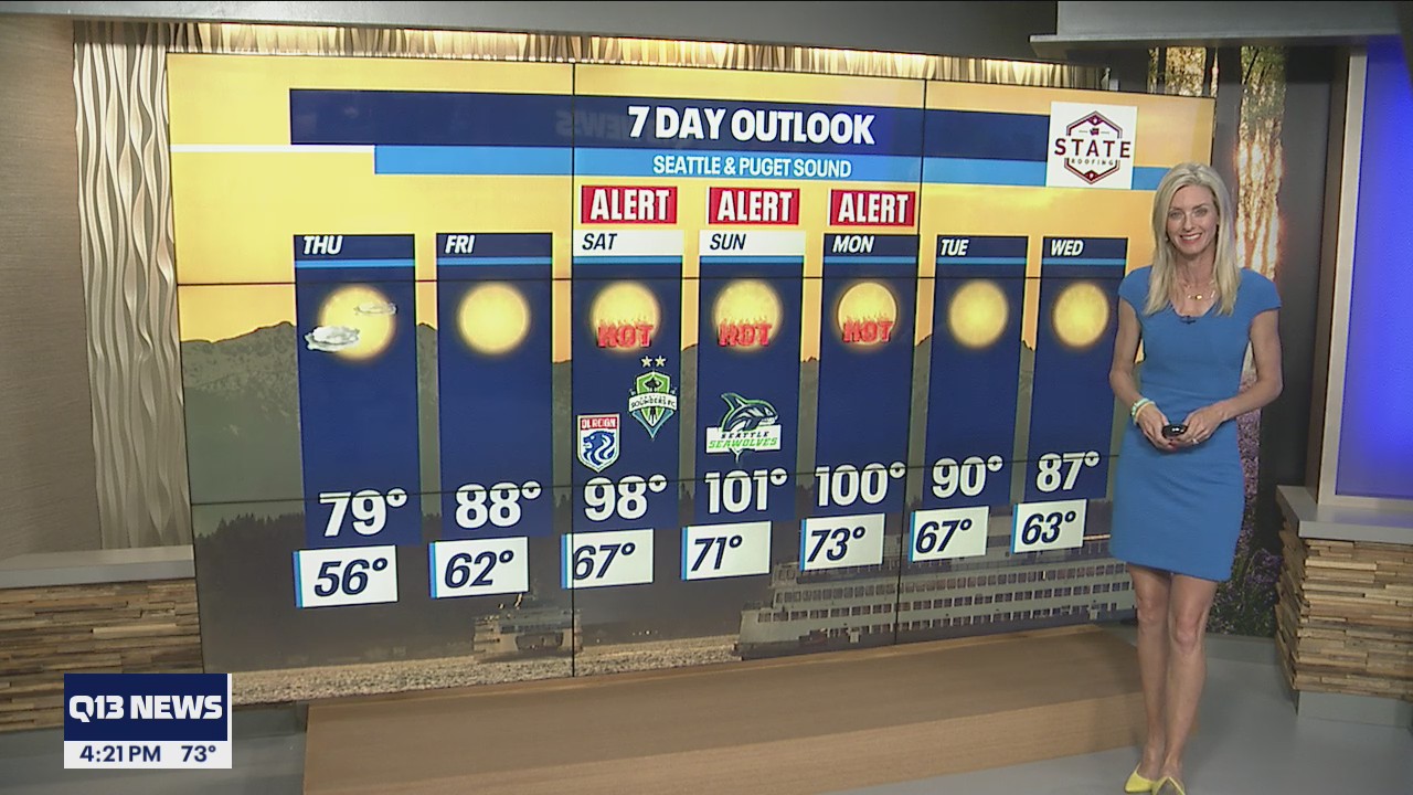 Record-breaking heat heading to western Washington