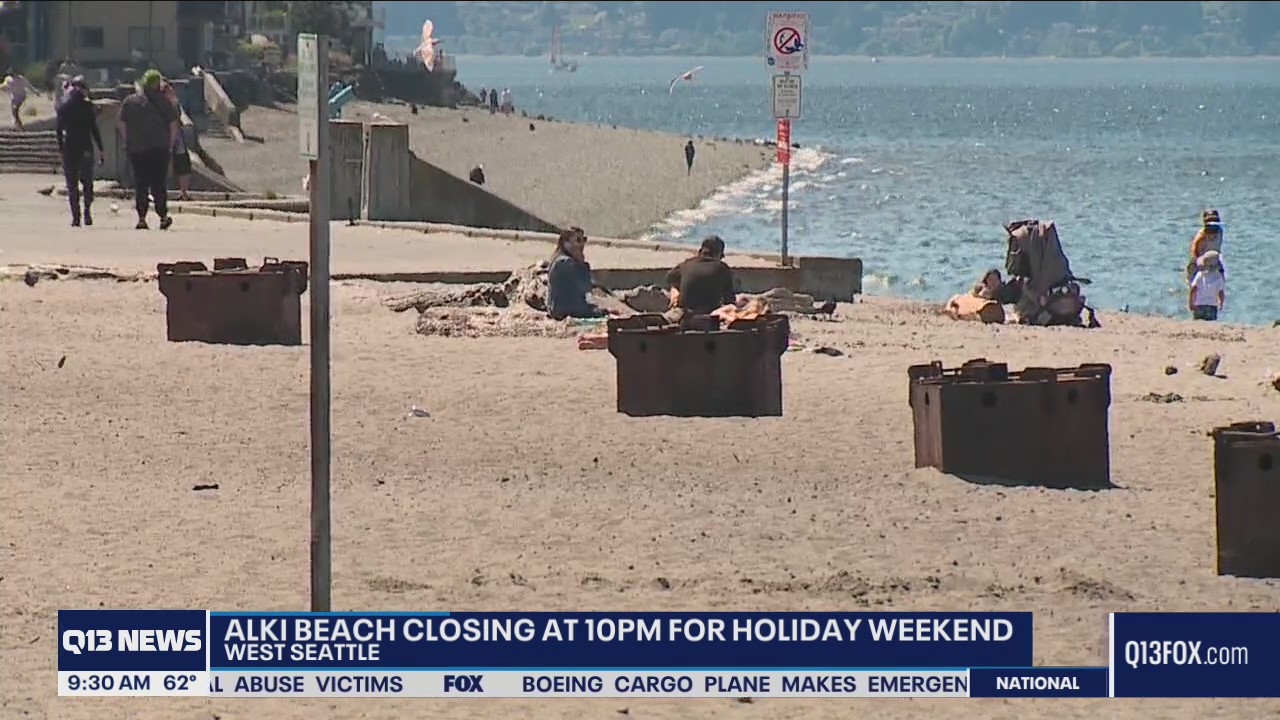 Seattle's Alki Beach closes at 10pm each night this 4th of July weekend