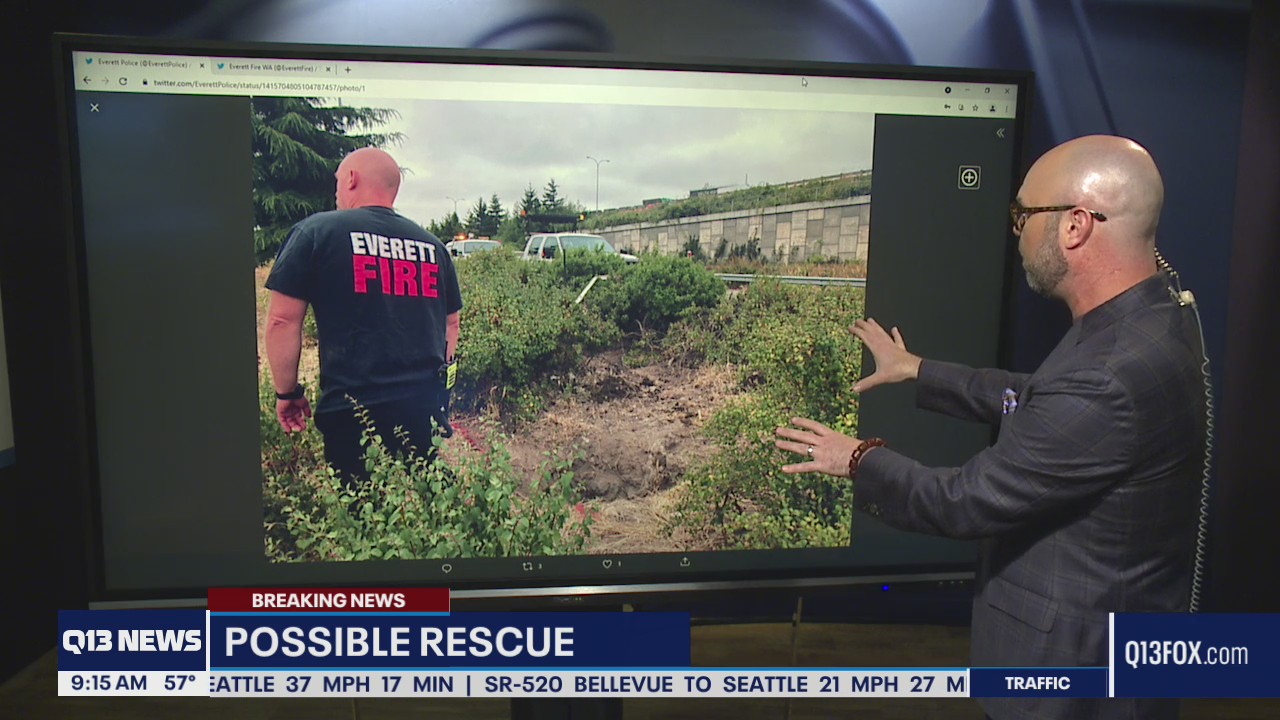 Man-made tunnel found under I-5 off-ramp in Everett