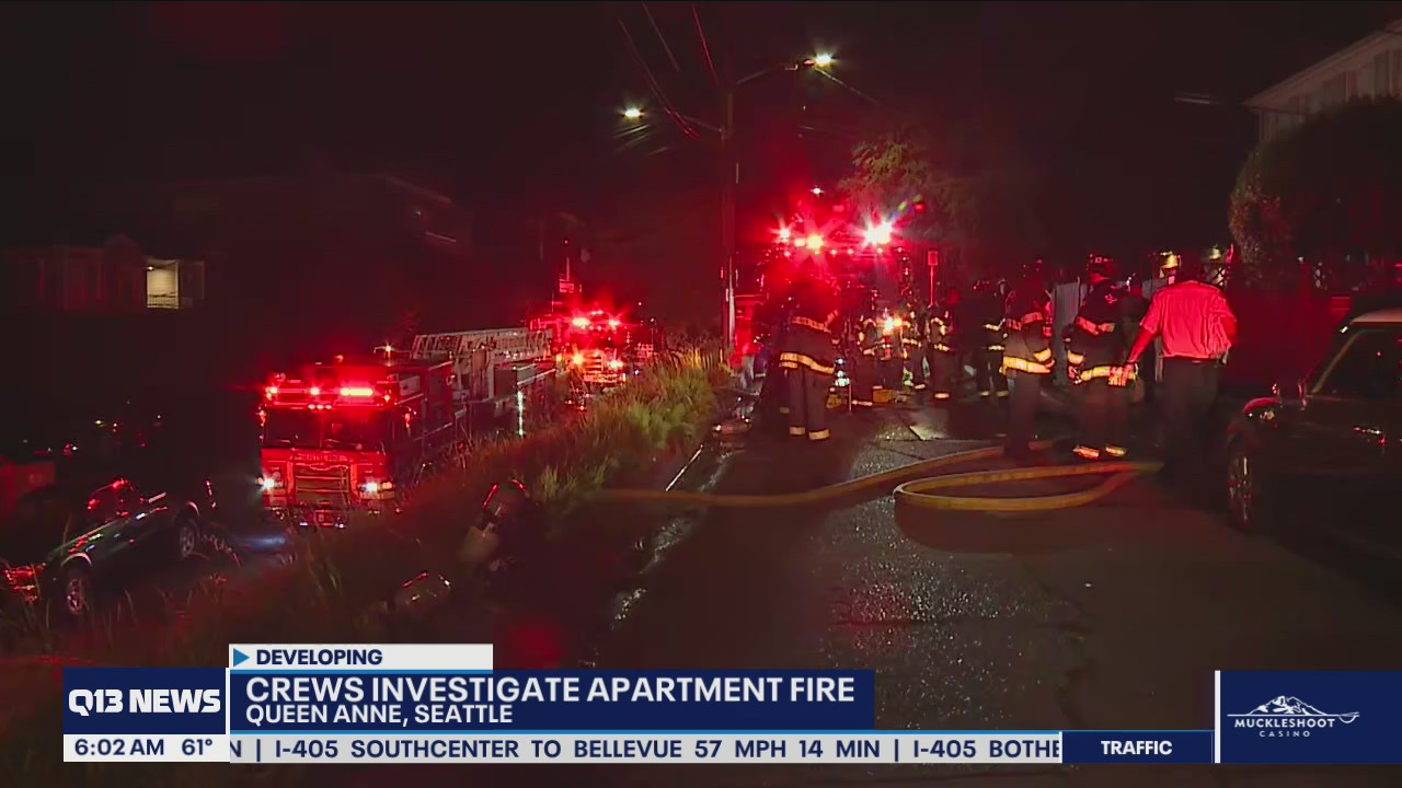 Crews investigate apartment fire in Seattle's Queen Anne neighborhood